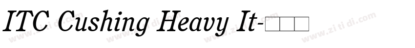 ITC Cushing Heavy It字体转换